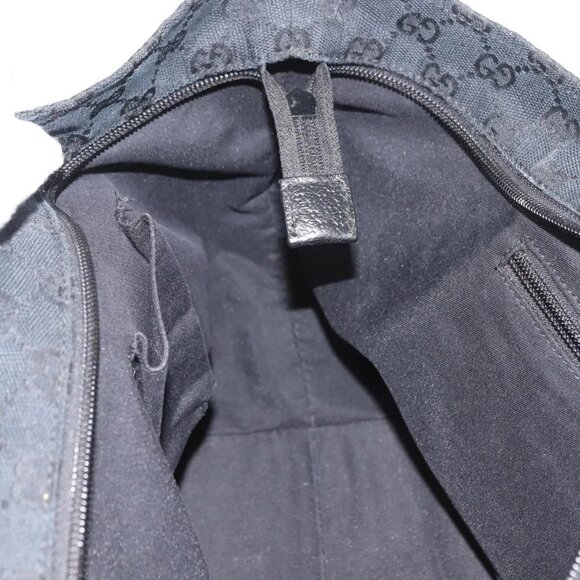 GUCCI GG Canvas Web Sherry Line Tote Bag Black Red 131230 Auth 152018 - Picture 13 of 16